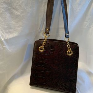 Beautiful brown crocodile leather bag
